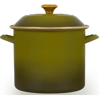 Le Creuset emalje på stålbestand 10 qt. Oliven