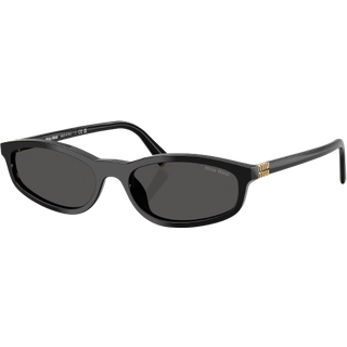 Miu Miu Kvinde MU A06S 16K08Z Solbriller Acetat Sort Grå Geometrisk Normal