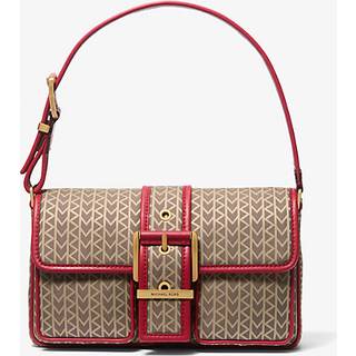 Colby Medium MK2000 Logo Jacquard Shoulder Bag - Michael Kors - Red - ONE SIZE