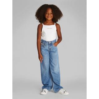 Relaxed Wide Leg Jeans - Blue - 10