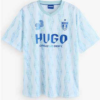 T-shirt med oversize fit og fodboldinspireret grafik