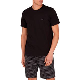 Emporio Armanitil mænd. EM000399_AF10801 Bermudashorts pyjamas-shorts med blandet navy-print (S), Afslappet, Bomuld, Korte ærmer, Blå