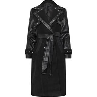 Star by Julien MacDonald Star by Julien MacDonald Black Studded PU Detail Coat