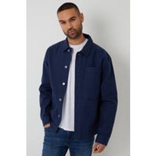 Threadbare Threadbare Blue Button Up Lightweight Collared Utility Jacket