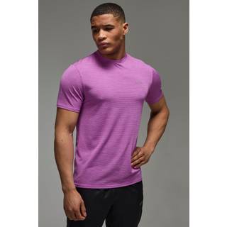 Mens Purple Man Active Breathable Marl Regular Fit T-shirt