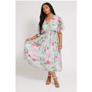 Yours Curve London Metallisk Spot Shirred KjoleEU 54-56 (UK 26-28)
