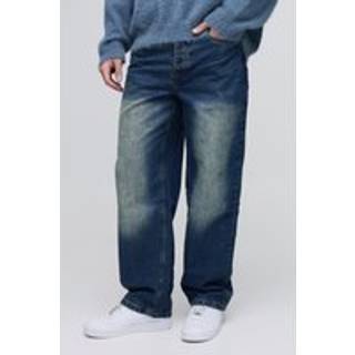Mens Vintage Blue Relaxed Rigid Jean