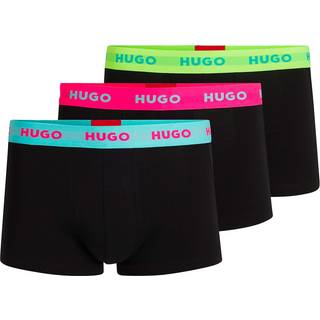 HUGO Herren Trunks schwarz Baumwolle & Mix Gemustert