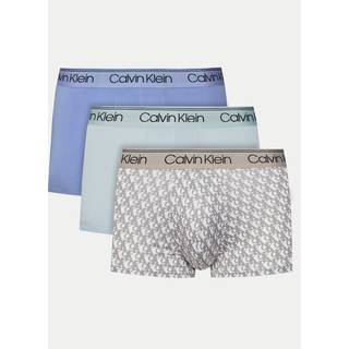 3 Pack Low Rise Trunks - Micro Stretch - Blue - L