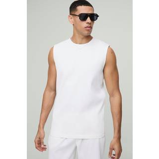 Mens Black Regular Fit Pleated vest