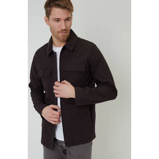 Threadbare Threadbare Black 100% Cotton Poplin Lightweight Collared Jacket
