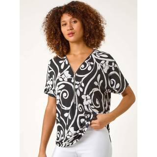 Roman Textured Tryk Zip Detail TopEU 42 (UK 14)
