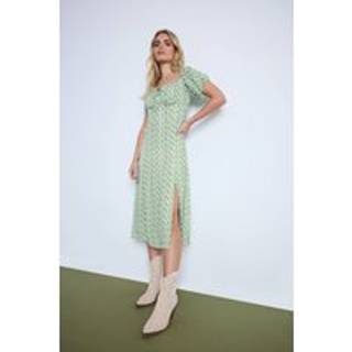 PixieGirl Petite Floral Tie Front Midi Dress46lille