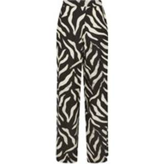 Lts Tall Black & White Zebra Print Wide Leg Trousers Ex Long > 8 Lts | Tall Women's Wide Leg Trousers - Ex Long 8