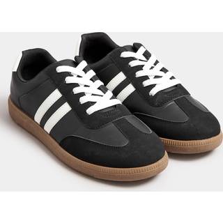 Yours Curve Yours Curve Black Extra Wide Fit Extra-Wide Fit Retro Stripe Trainers