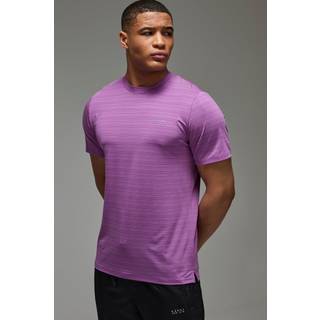 Mens Purple Man Active Engineered Performance Regular Fit T-shirt