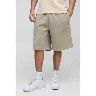 Mens Stone Oversized Quilted Short