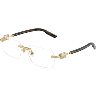Dolce & Gabbana Mand DG1361 02 Optiske stel Metal Guld Transparent Firkantet Normal