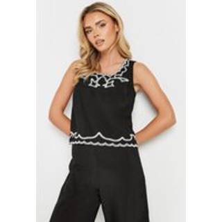 PixieGirl Petite Broderet Ærmeløs topEU 36 Petite (UK 8 P)