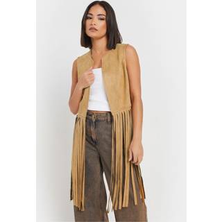 PixieGirl Petite Tassel Suedet VestEU 34 Petite (UK 6 P)