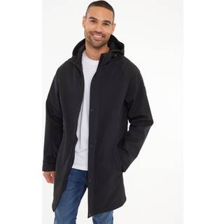 Threadbare Threadbare Black Stretch Hooded Tie Waist Coat