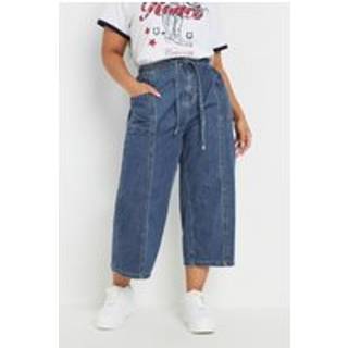 Yours Curve Yours Curve Natural Tie Waist Cropped 100% Cotton Trousers