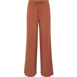 Lts Tall Rust Orange Linen Tie Waist Trousers Long > 12 Lts | Tall Women's Linen Trousers - Long 12