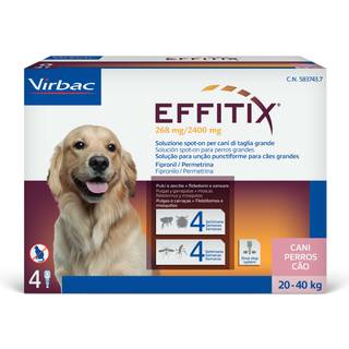 Virbac effitix spot on til hund 20-40kg 4 stk