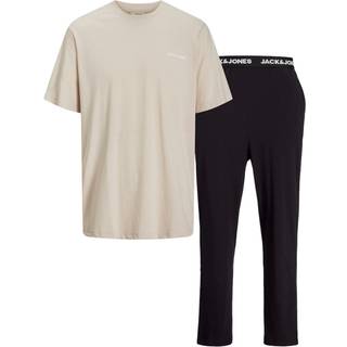 2-pak Ensfarvet O-hals Loungewear-sæt