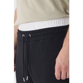 Mens Tall Double Waistband Baggy Fit Joggers In Black