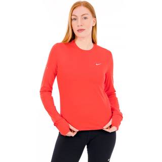 Nike Women's Swift DF UV Long-Sleeve Crew Running Top Løbeshirt Damer størrelse M farve rød