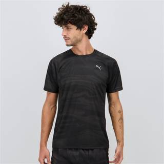Men&#39;s Puma VELOCITY All-Over Print Running T-Shirt, Black, Size L, Clothing - Black - L
