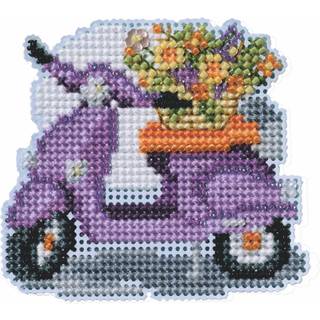 Mill Hill Scooter Beaded Counted Cross Stitch Ornament Kit 2023 Spring Bouquet MH182313