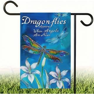 Forr Dragonfly Have Flag Flower Yard Flag til udendrs 12 x 18 tommer dobbeltsidet blomsterbanner til grdhave grsplne Hjem udendrs dekoratio