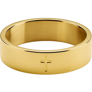 Unity | 6 mm Guldfarvet Kors Ring