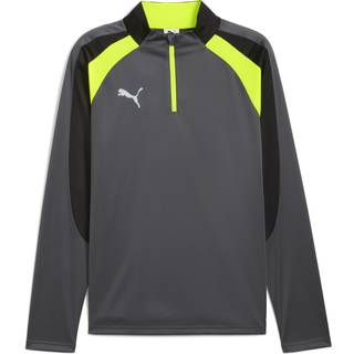 Men&#39;s Puma individual LIGA Quarter-Zip Top, Gray, Size M, Sport - Yellow Alert - M