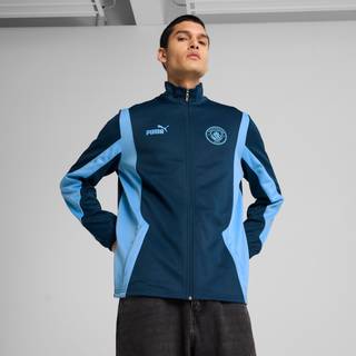 PUMA Manchester City ftblNRGY+ Jacket Men, Clothing, Marine Blue/Blazing Blue, M - Blazing Blue - M