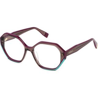 Furla VFU829V 07AY 53 Briller Mænd Brun - Shiny Transparent Brown Bordeaux Sky Blu - 53mm