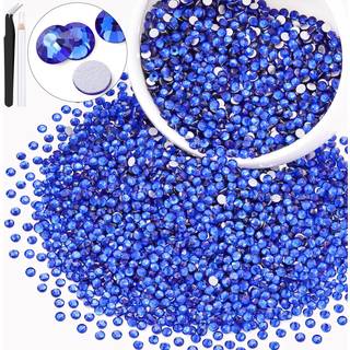 5000pcs SS10/2,8 mm krystal rhinestones (blå/safir) bedazzling fladback glas rhinestones til håndværk af diy neglekunst makeup dekoration perler