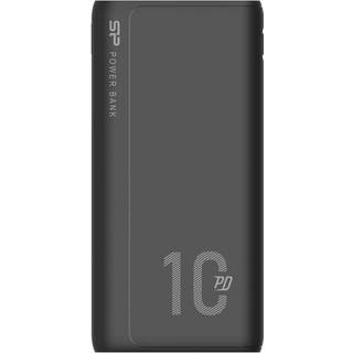 Silicon Power QP15 power bank - Li-pol - 2 x USB 24 pin USB-C - 18 Watt Powerbank - Sort - 10000 mAh