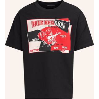 True Religion Short Sleeve Torn Logo T Shirt Black