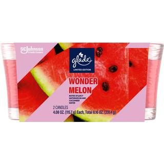 Glade Candles Wonder Melon Limited Edition Duft tilsat teriske olier 8,16 oz Total 2 Pack