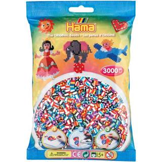 Hama Midi, perler, 3.000 stk., mix 90, stribede [Levering: 1-2 dage]