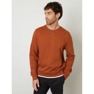 Threadbare Threadbare Orange Mock Crew Neck Sweatshirt