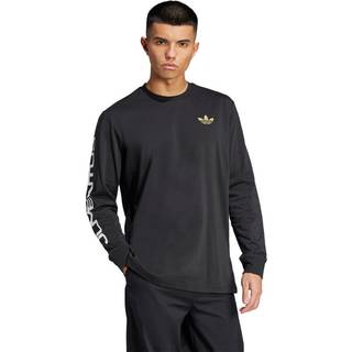 Juventus langærmet T-shirt med grafik - Black / Dark Football Gold - S