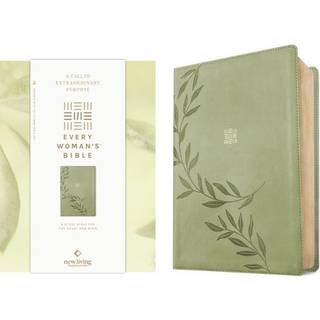 NLT Every Woman's Bible, Filament Enabled (LeatherLike, Olive Branch Green, Red Letter)