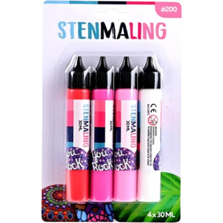 Stenmaling 30 ml 4-pak (På lager i butik)