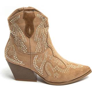 Jacqueline dame cowboystøvler 9676A - Camel - 39