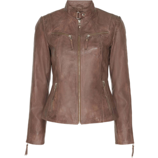 BTF CPH Biker Lammeskinds Jakke stone w. Silver ACC-46