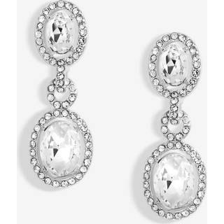 Jon Richard Jon Richard Silver Tone Crystal Halo Earrings